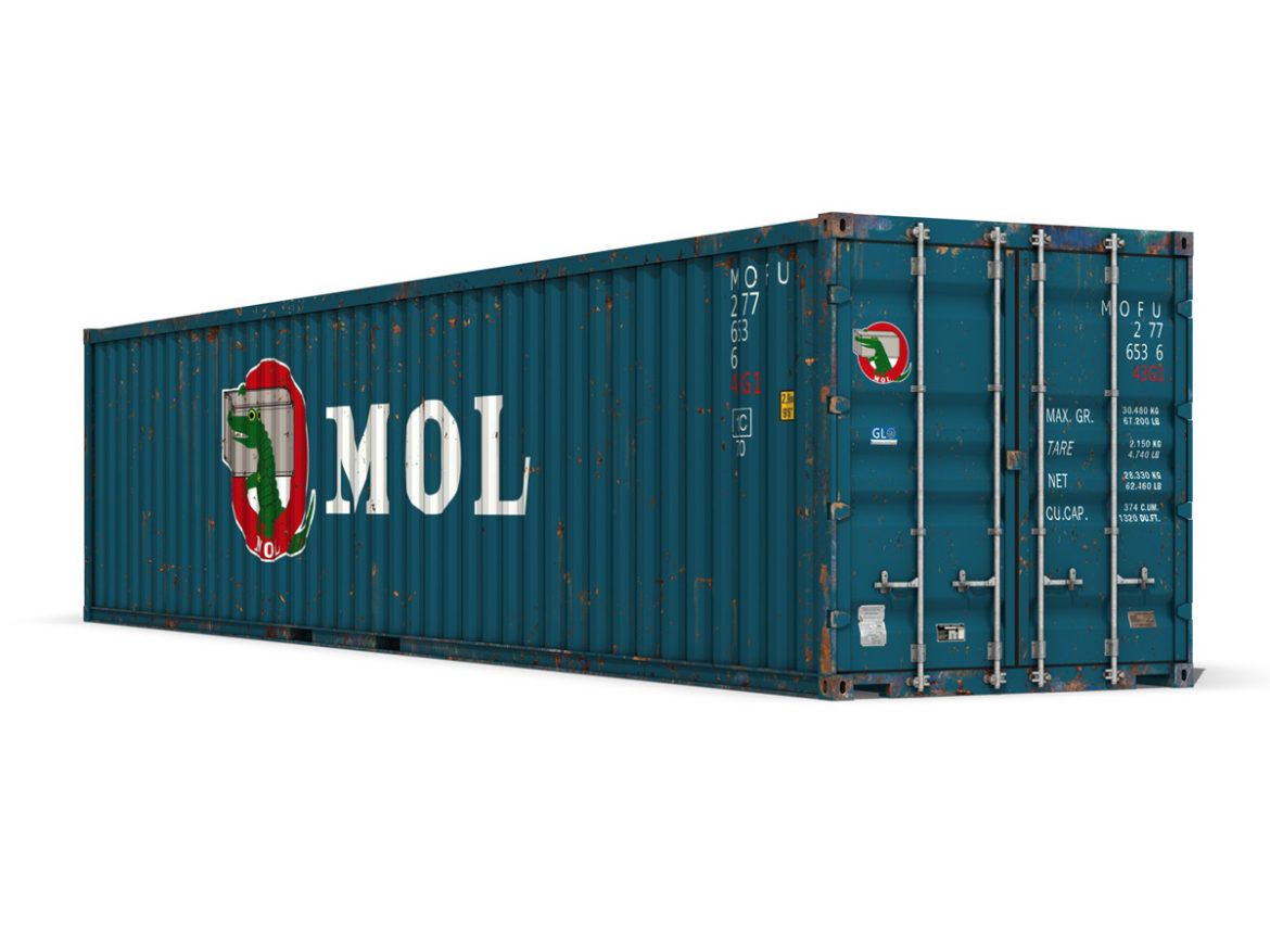 40ft shipping container – mol 3d model 3ds fbx lwo lw lws obj c4d 265134