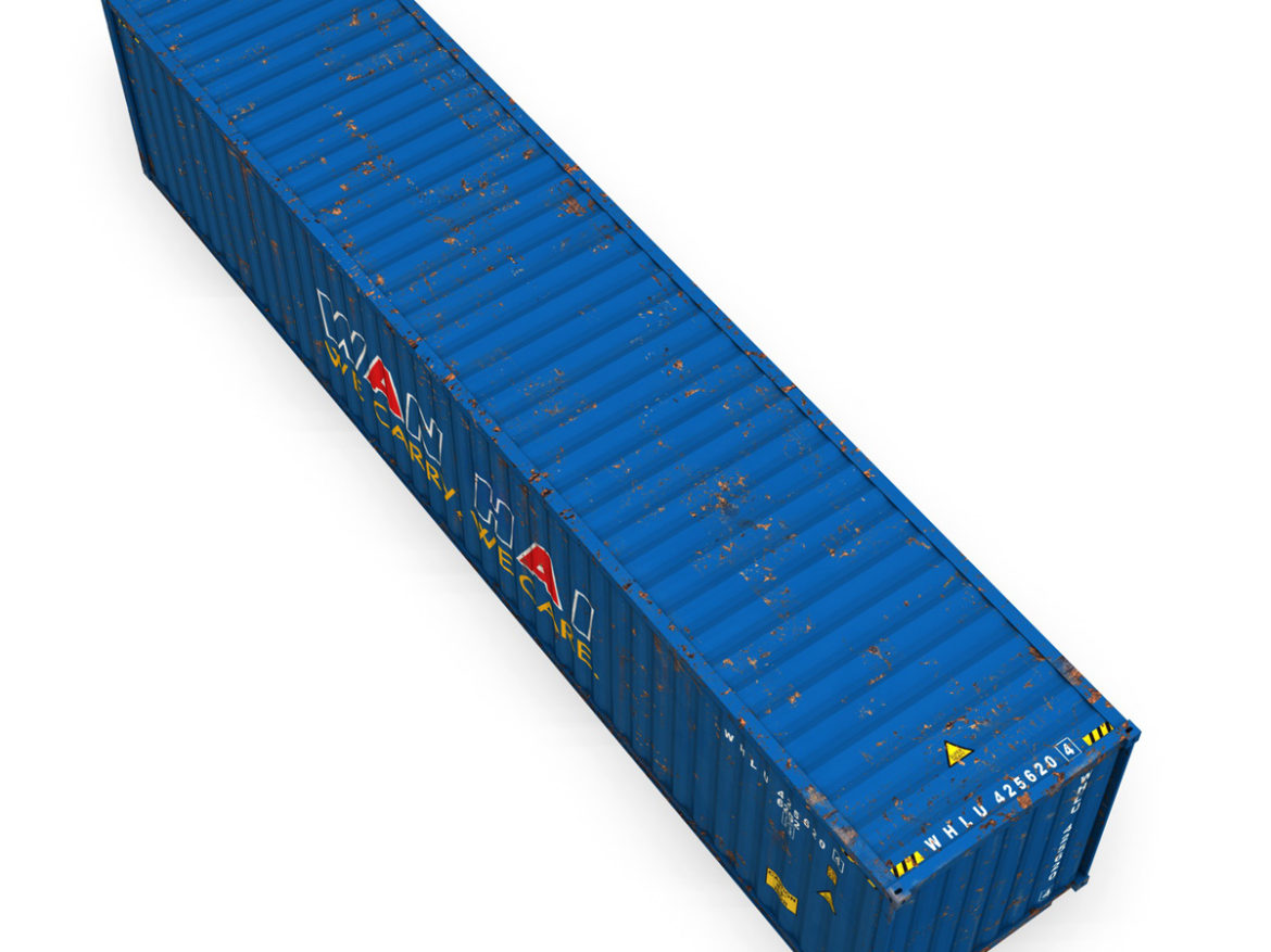 40ft shipping container – wan hai 3d model 3ds fbx lwo lw lws obj c4d 265155