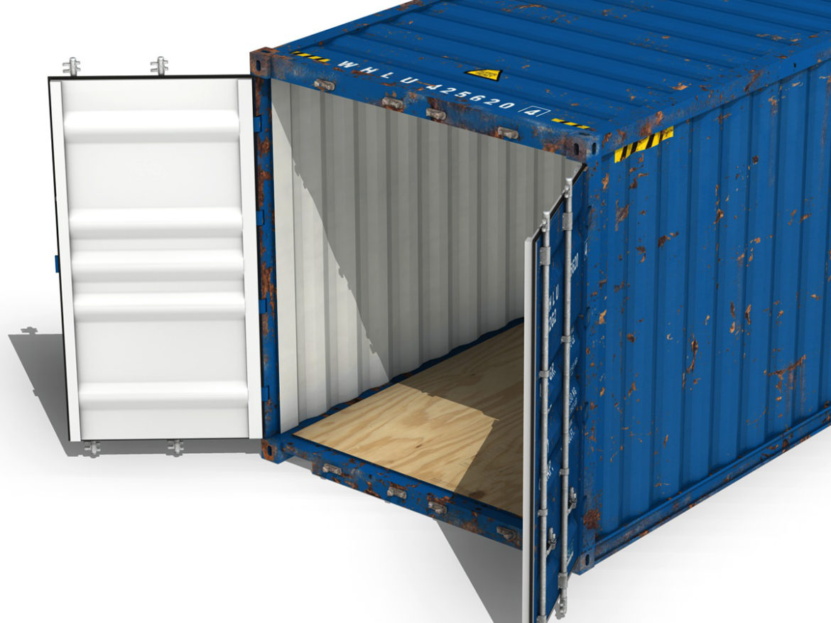 40ft shipping container – wan hai 3d model 3ds fbx lwo lw lws obj c4d 265156