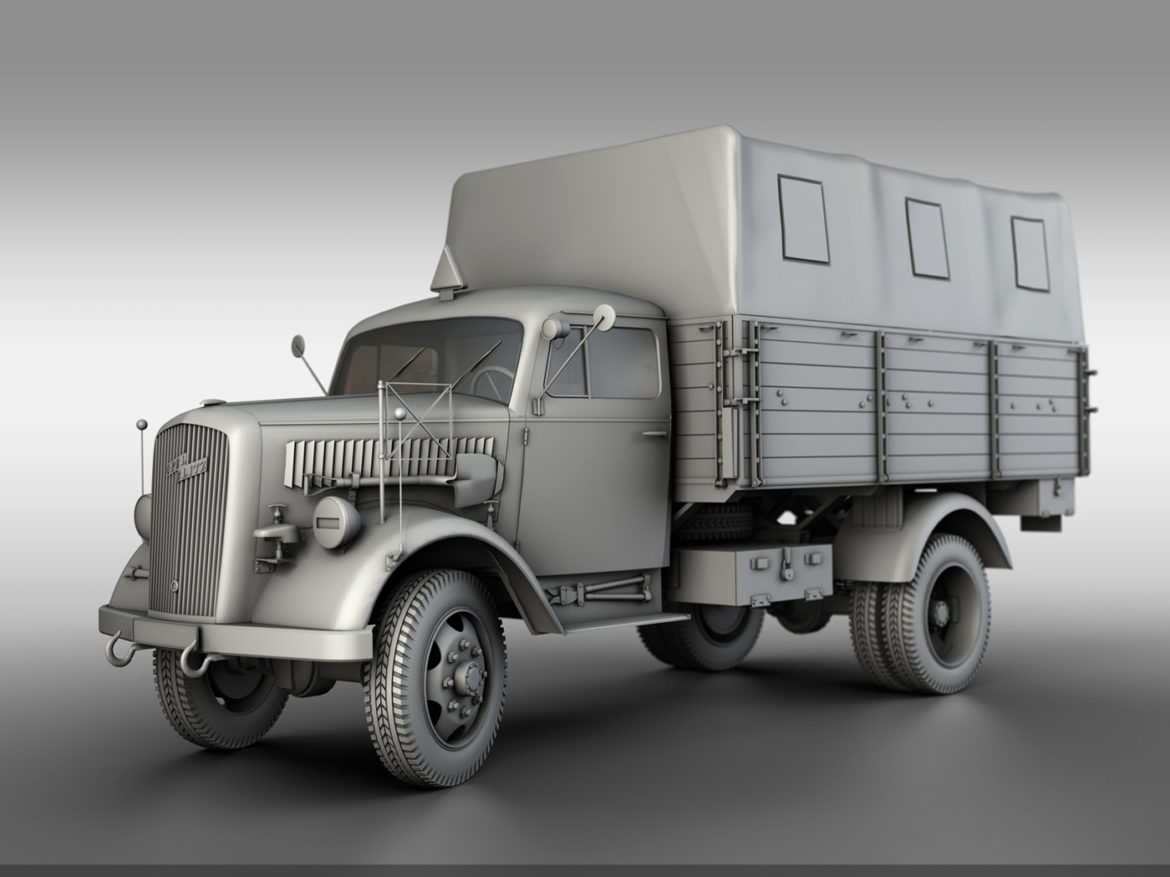 opel blitz – 3t cargo truck 3d model 3ds fbx lwo lw lws obj c4d 265166