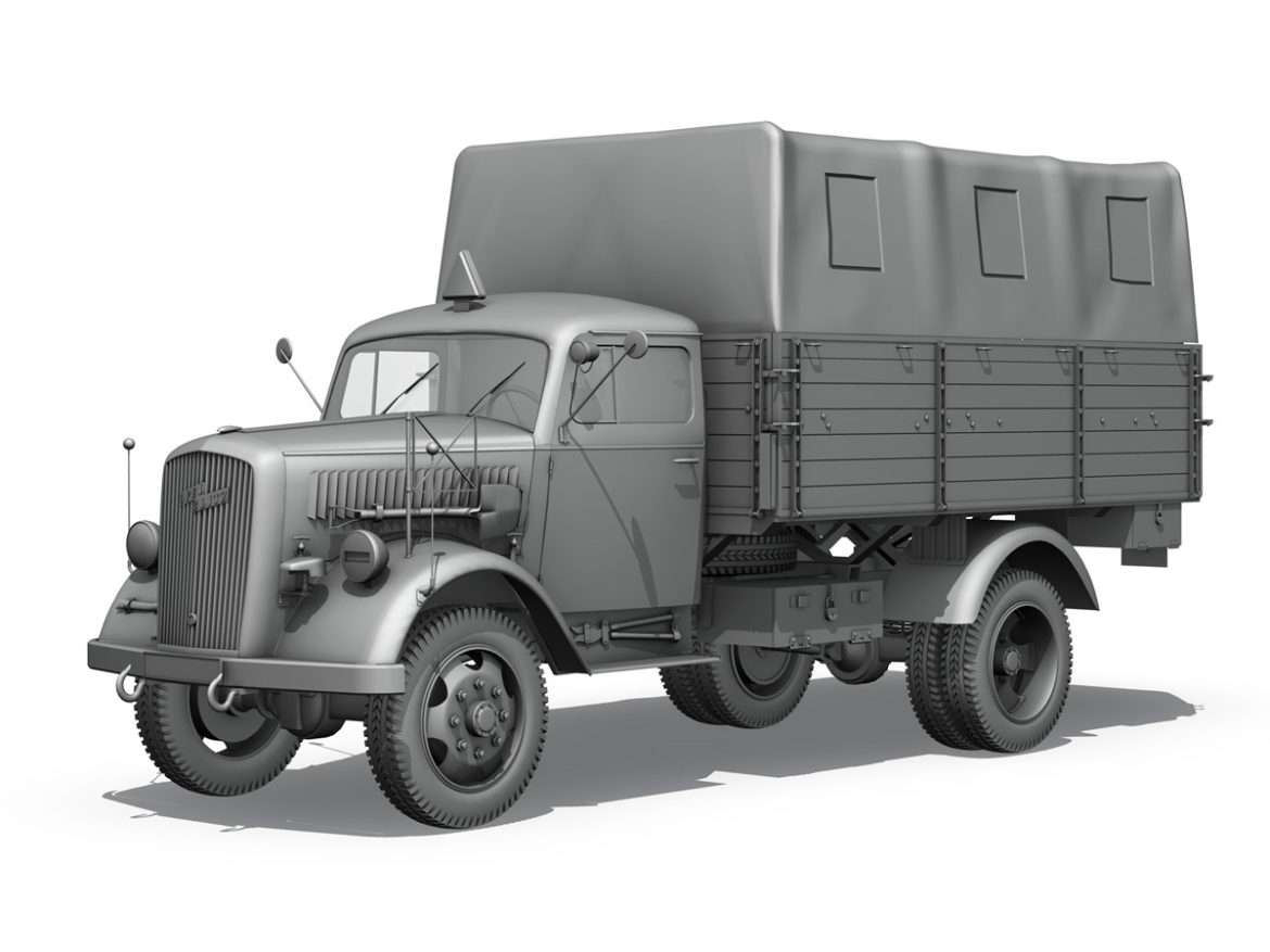 opel blitz – 3t cargo truck 3d model 3ds fbx lwo lw lws obj c4d 265167