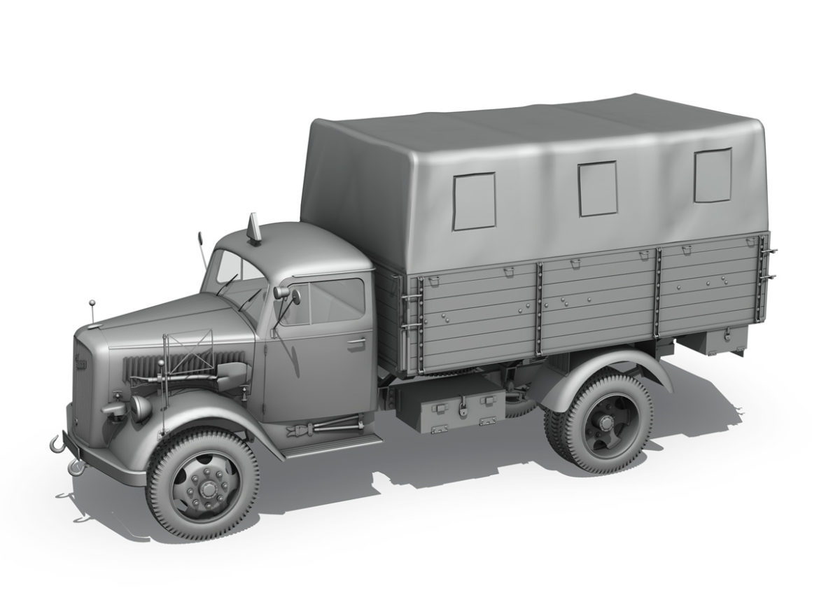 opel blitz – 3t cargo truck 3d model 3ds fbx lwo lw lws obj c4d 265168