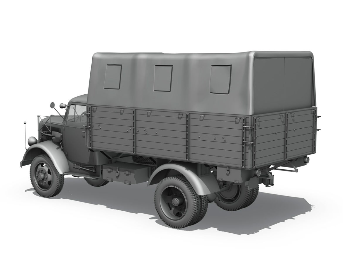 opel blitz – 3t cargo truck 3d model 3ds fbx lwo lw lws obj c4d 265169