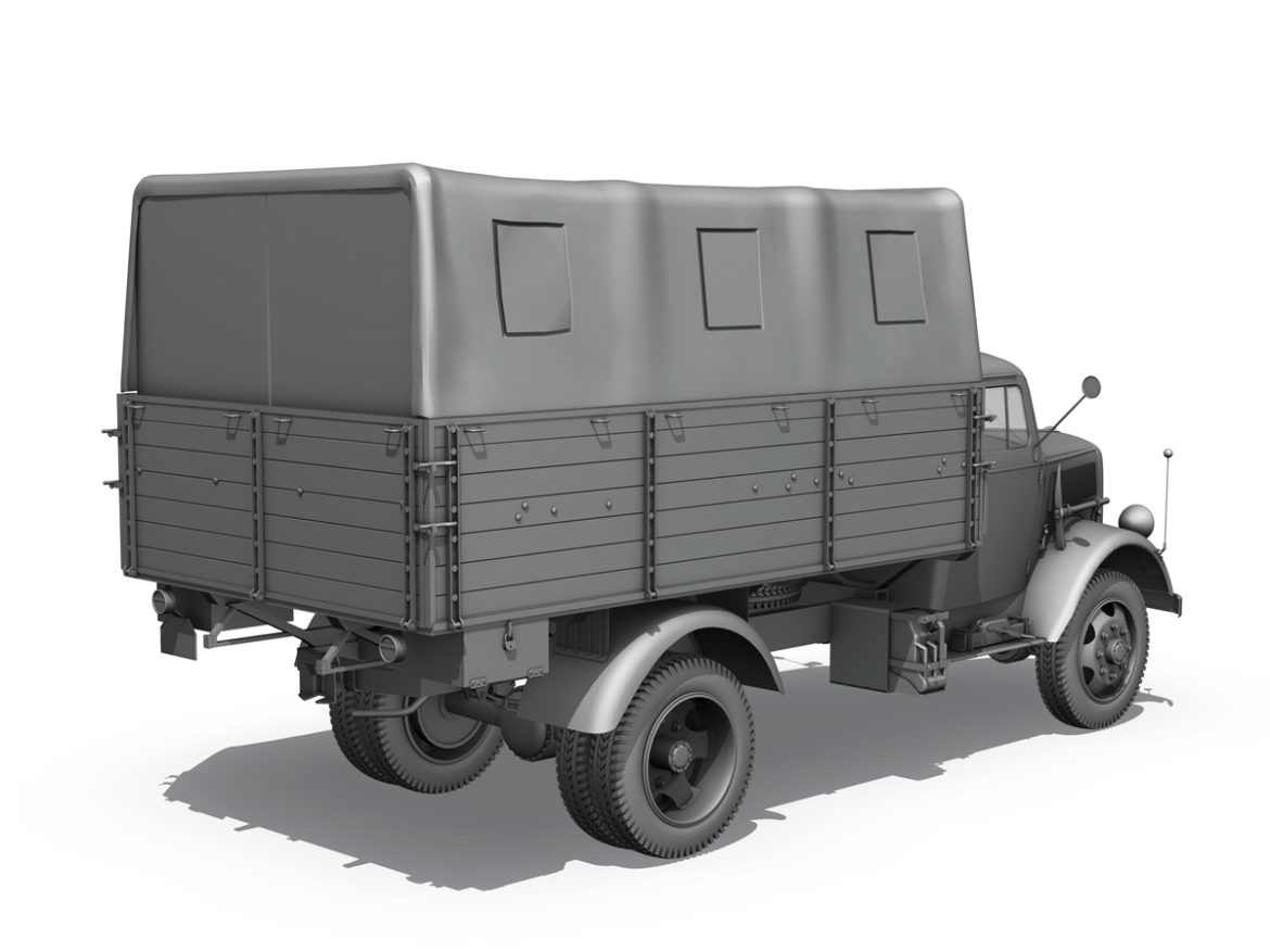 opel blitz – 3t cargo truck 3d model 3ds fbx lwo lw lws obj c4d 265170