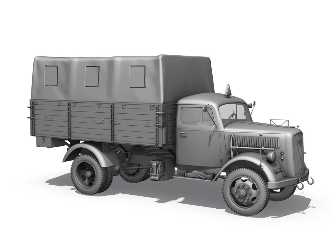 opel blitz – 3t cargo truck 3d model 3ds fbx lwo lw lws obj c4d 265171