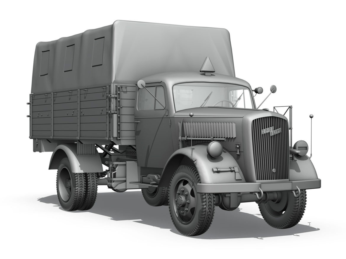 opel blitz – 3t cargo truck 3d model 3ds fbx lwo lw lws obj c4d 265172