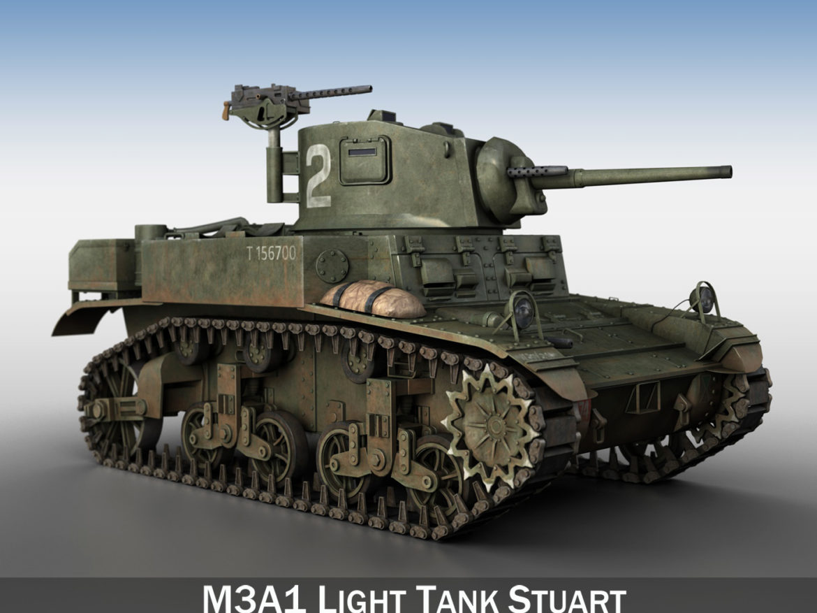 m3a1 light tank stuart – 156700 3d model c4d fbx lwo lw lws obj 3ds 265336