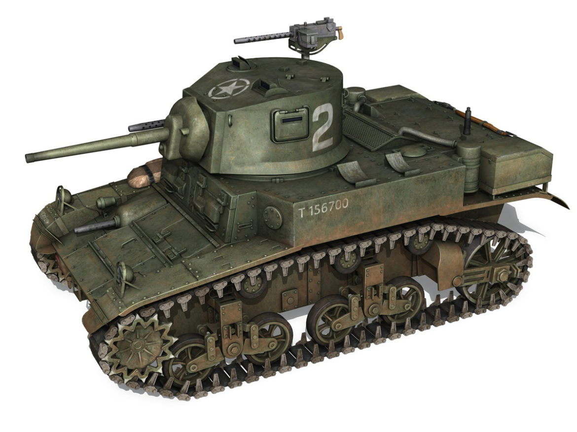 m3a1 light tank stuart – 156700 3d model c4d fbx lwo lw lws obj 3ds 265338