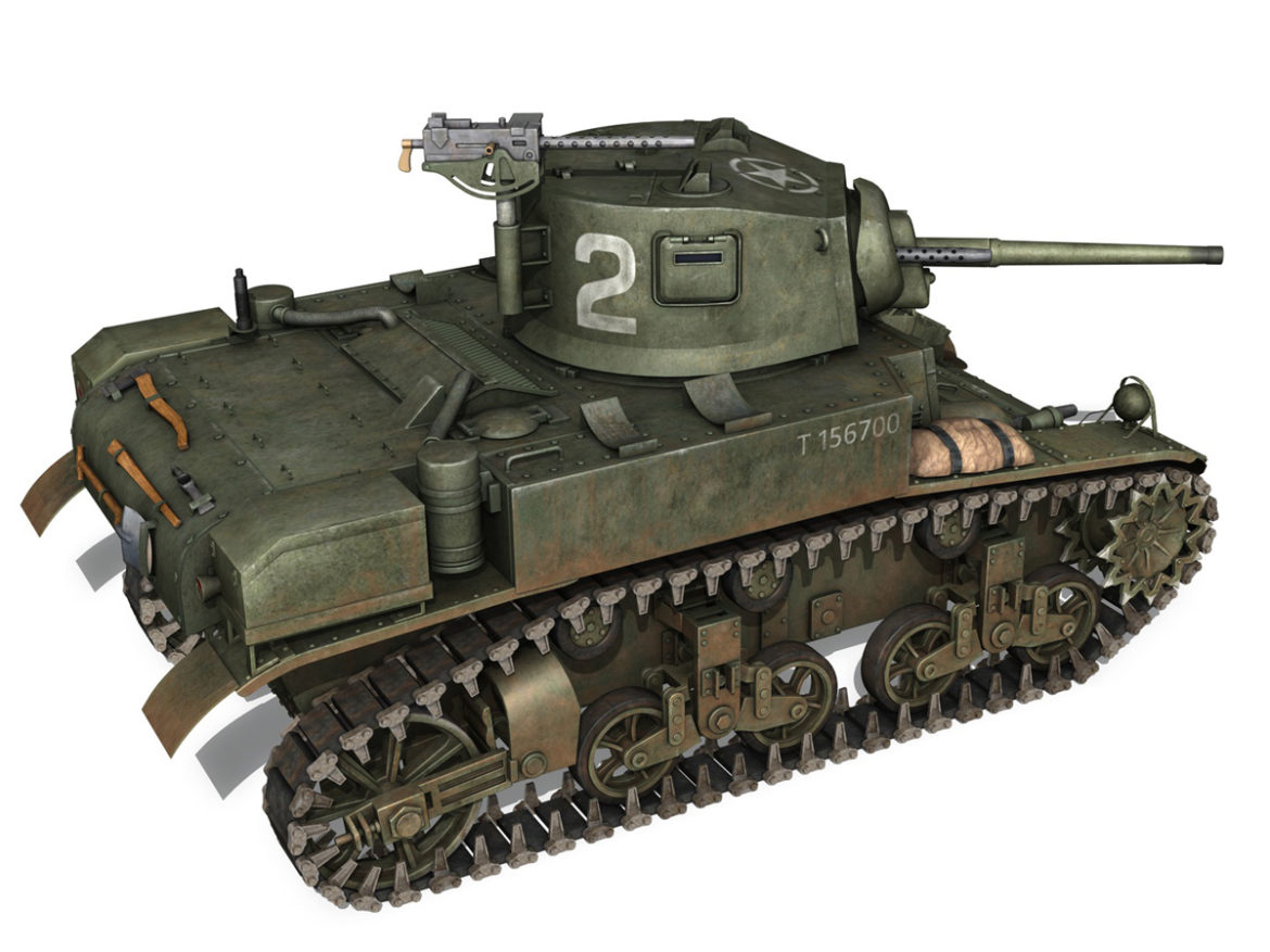 m3a1 light tank stuart – 156700 3d model c4d fbx lwo lw lws obj 3ds 265341