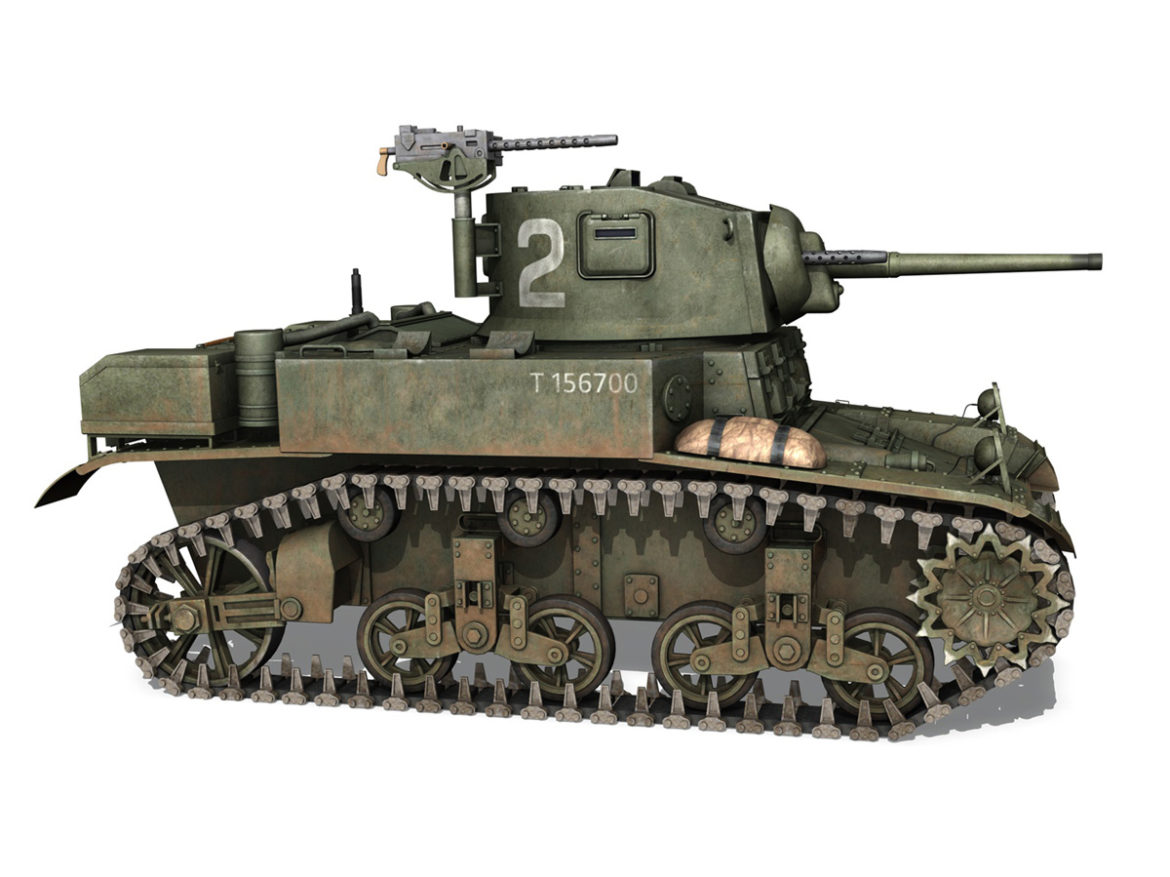 m3a1 light tank stuart – 156700 3d model c4d fbx lwo lw lws obj 3ds 265342