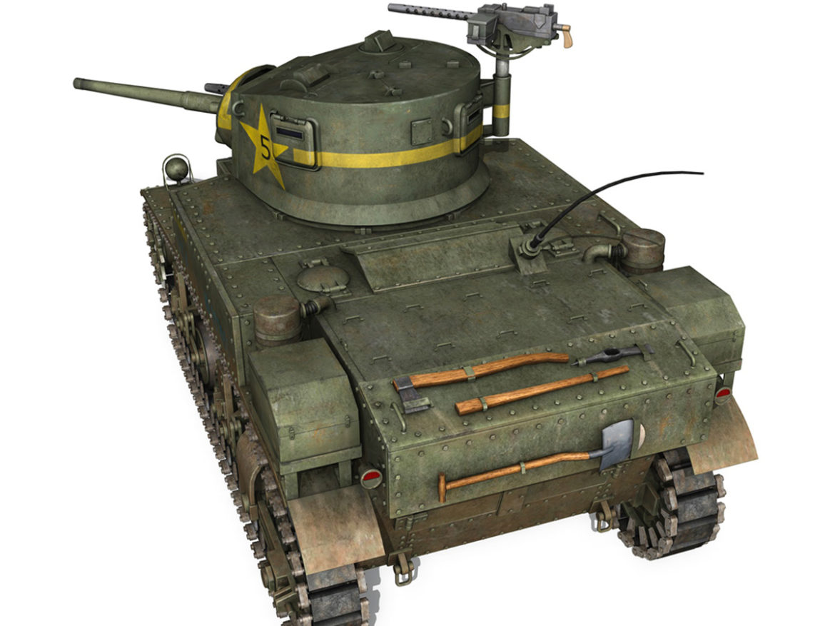 m3 light tank stuart – el diablo 3d model 3ds c4d fbx lwo lw lws obj 265357