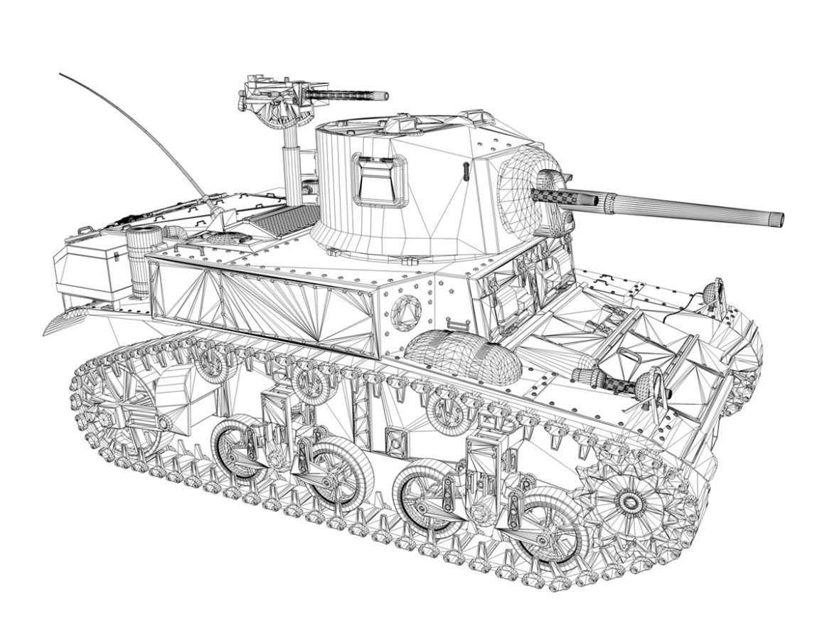 m3 light tank stuart – el diablo 3d model 3ds c4d fbx lwo lw lws obj 265362