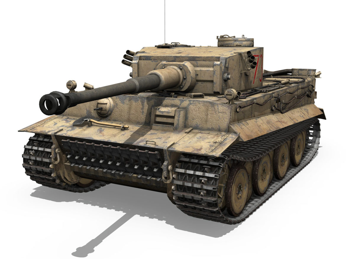 panzer vi – tiger – 731 – early production 3d model 3ds lwo lw lws obj c4d fbx 265430