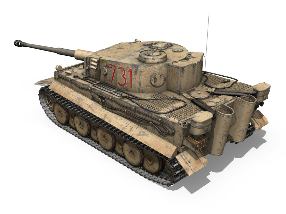 panzer vi – tiger – 731 – early production 3d model 3ds lwo lw lws obj c4d fbx 265432