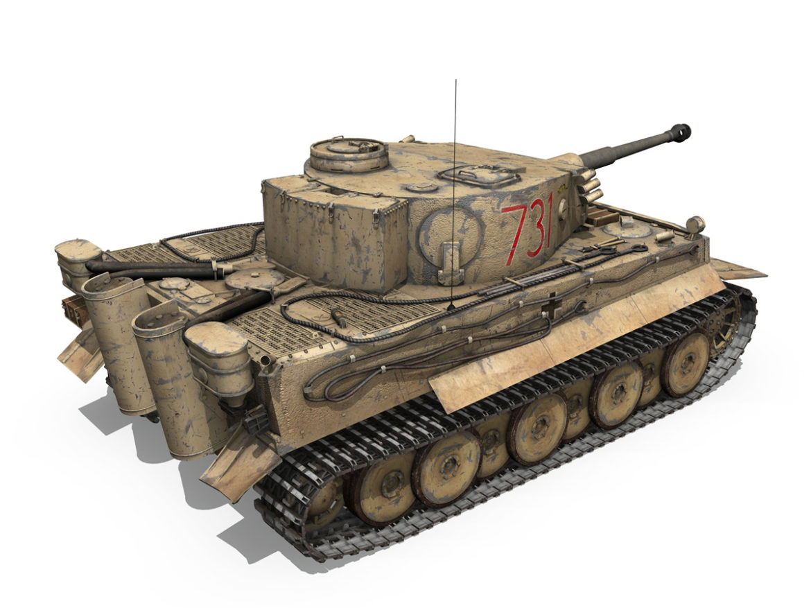 panzer vi – tiger – 731 – early production 3d model 3ds lwo lw lws obj c4d fbx 265435