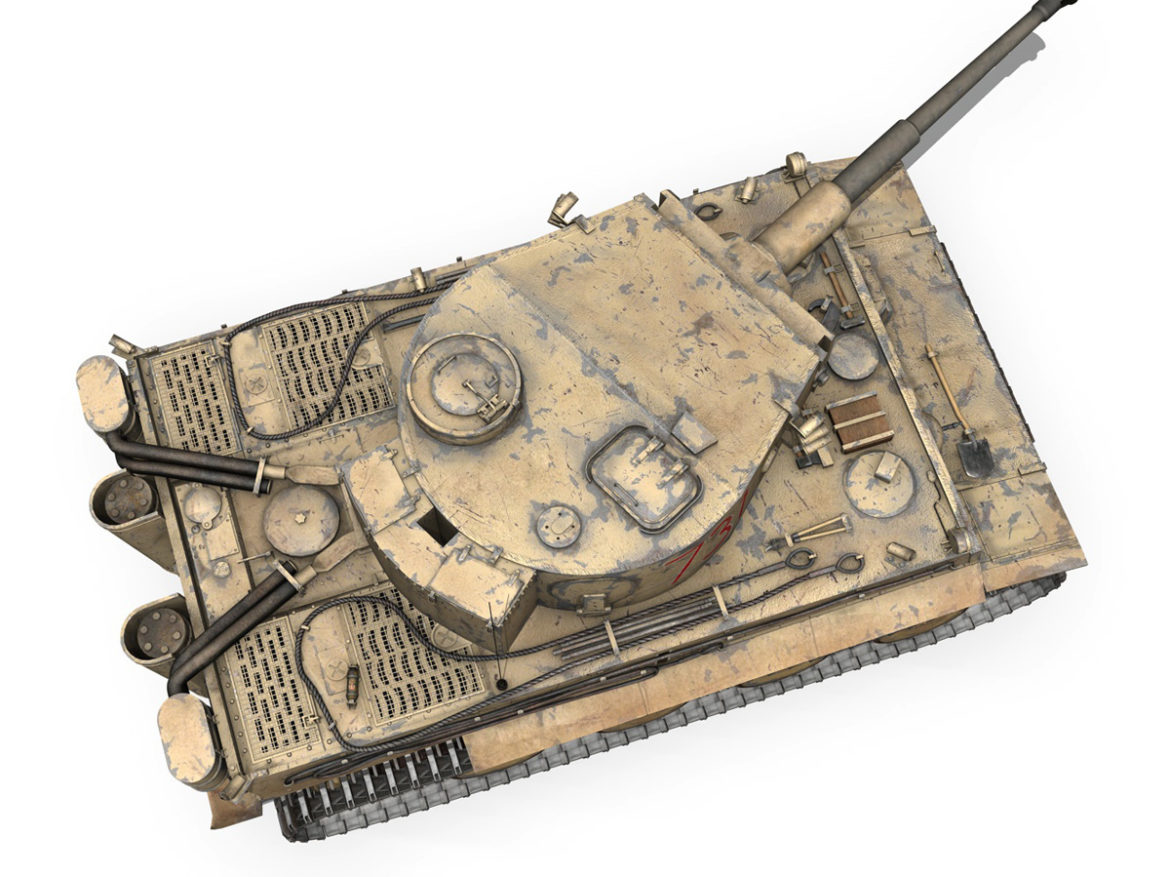 panzer vi – tiger – 731 – early production 3d model 3ds lwo lw lws obj c4d fbx 265437
