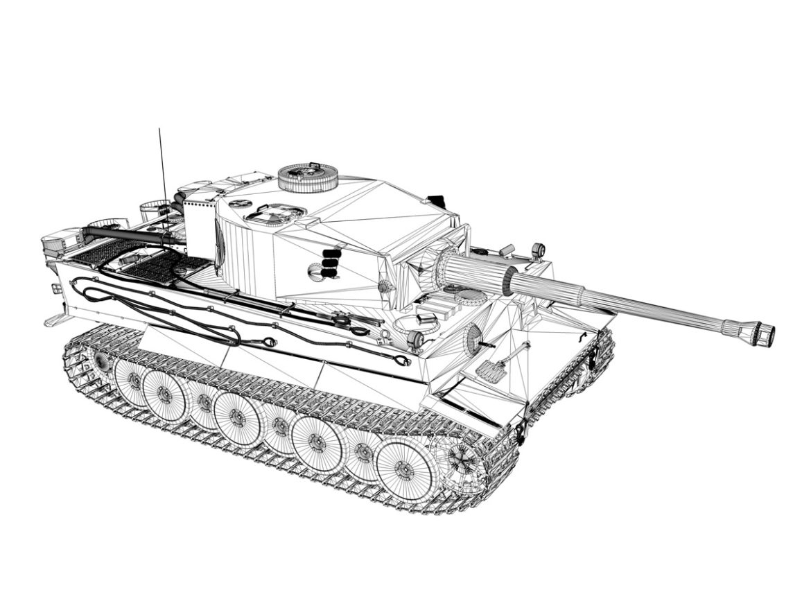 panzer vi – tiger – 731 – early production 3d model 3ds lwo lw lws obj c4d fbx 265440