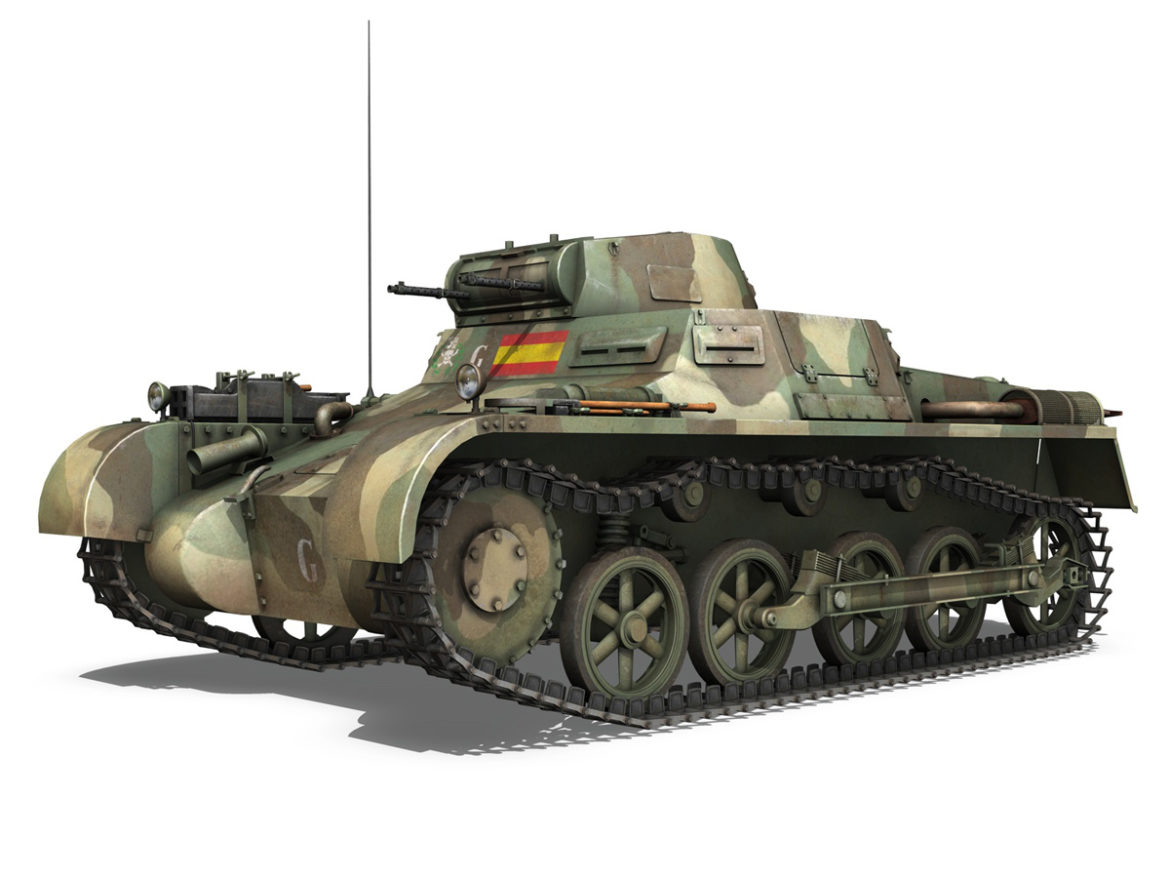 pzkpfw 1 – panzer 1 – ausf. a – g 3d model 3ds fbx lwo lw lws obj c4d 265448