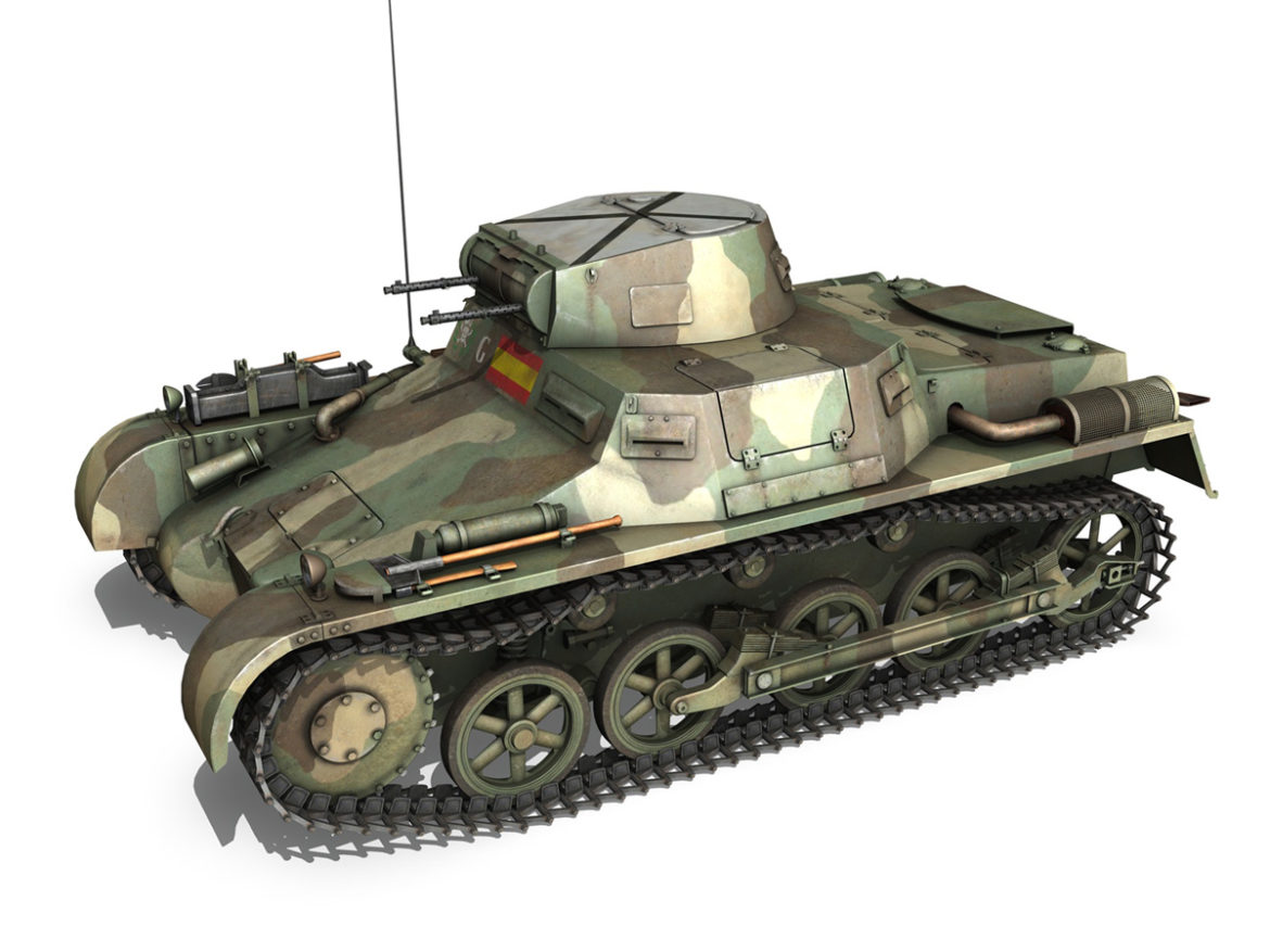 pzkpfw 1 – panzer 1 – ausf. a – g 3d model 3ds fbx lwo lw lws obj c4d 265449