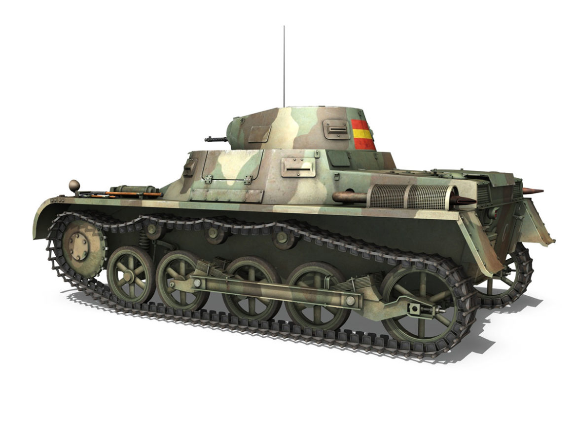 pzkpfw 1 – panzer 1 – ausf. a – g 3d model 3ds fbx lwo lw lws obj c4d 265450