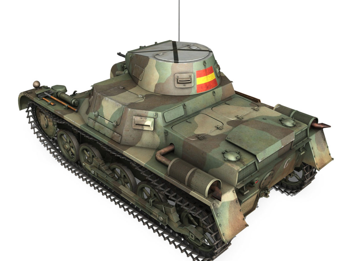 pzkpfw 1 – panzer 1 – ausf. a – g 3d model 3ds fbx lwo lw lws obj c4d 265451