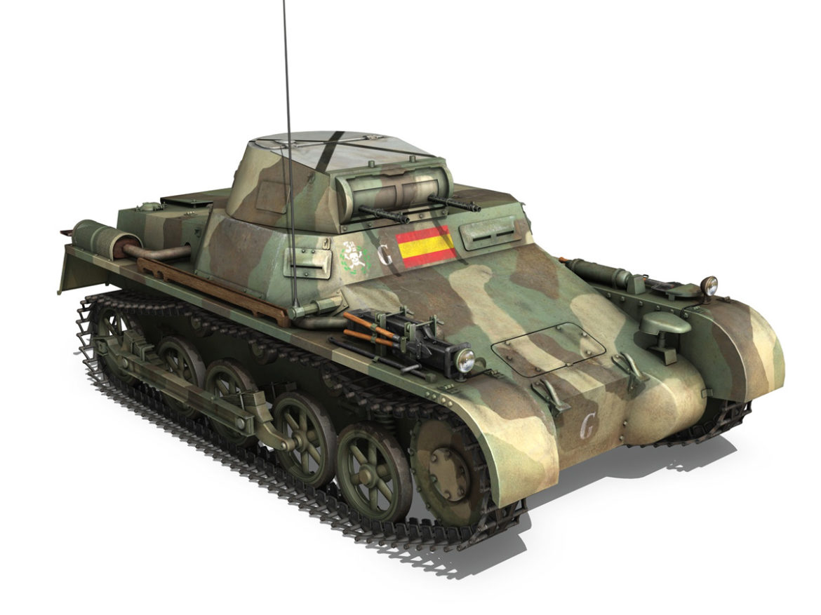 pzkpfw 1 – panzer 1 – ausf. a – g 3d model 3ds fbx lwo lw lws obj c4d 265453