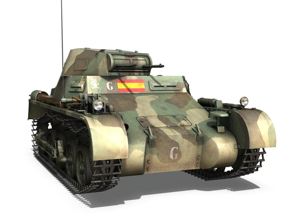 pzkpfw 1 – panzer 1 – ausf. a – g 3d model 3ds fbx lwo lw lws obj c4d 265454