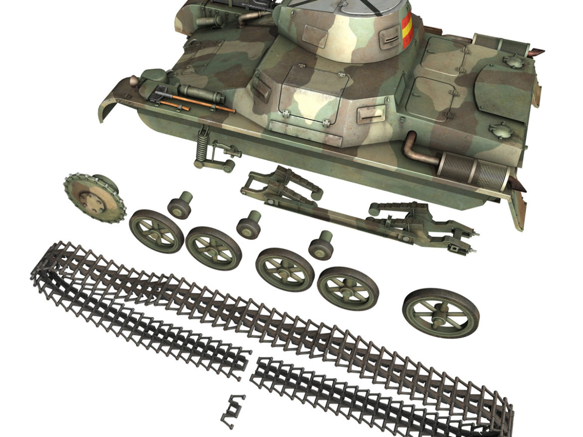 pzkpfw 1 – panzer 1 – ausf. a – g 3d model 3ds fbx lwo lw lws obj c4d 265456