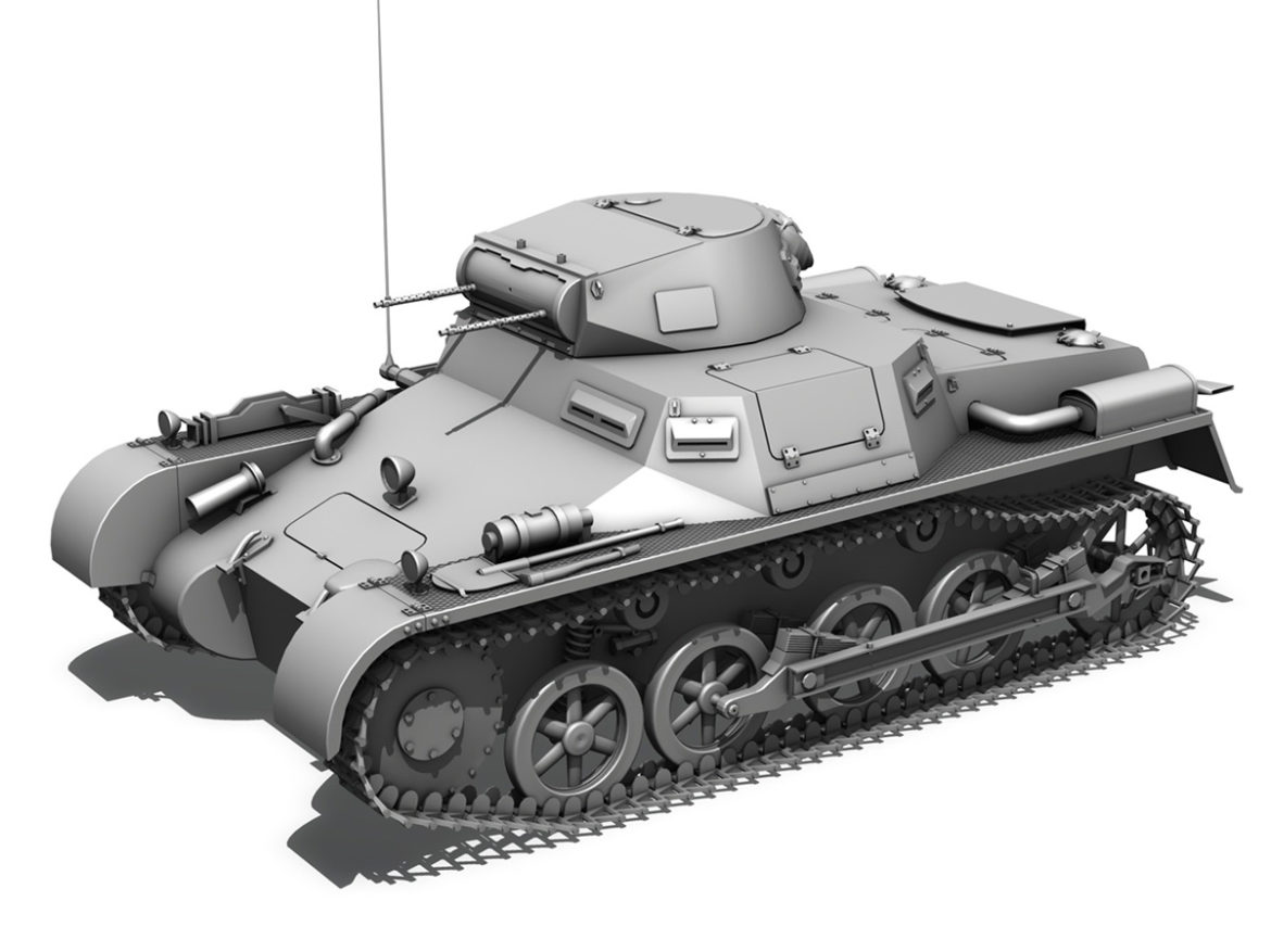 pzkpfw 1 – panzer 1 – ausf. a – g 3d model 3ds fbx lwo lw lws obj c4d 265457