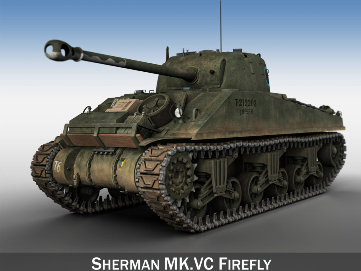 sherman mk vc firefly – chaser 3d model 3ds fbx lwo lw lws obj c4d 265504