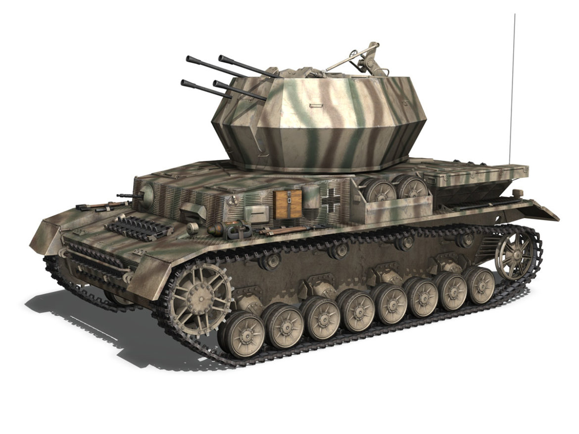 flakpanzer iv – wirbelwind – s.ss-pzabt.102 3d model 3ds fbx lwo lw lws obj c4d 265564