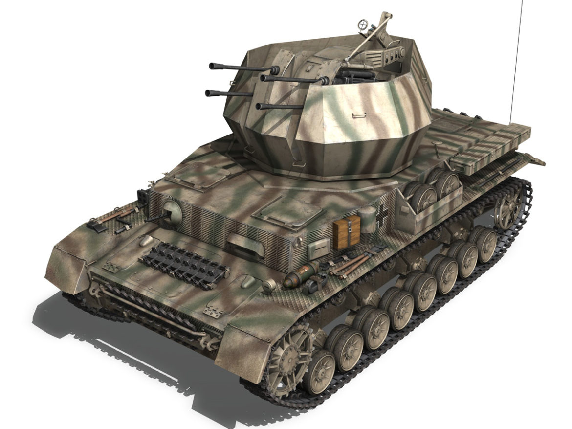 flakpanzer iv – wirbelwind – s.ss-pzabt.102 3d model 3ds fbx lwo lw lws obj c4d 265565