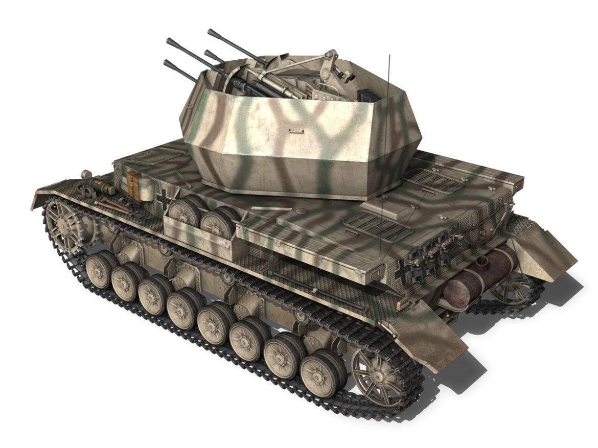 flakpanzer iv – wirbelwind – s.ss-pzabt.102 3d model 3ds fbx lwo lw lws obj c4d 265566