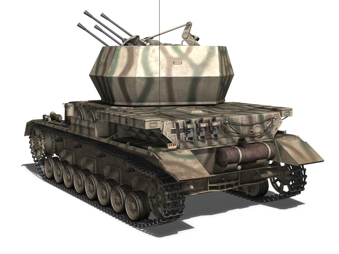 flakpanzer iv – wirbelwind – s.ss-pzabt.102 3d model 3ds fbx lwo lw lws obj c4d 265567