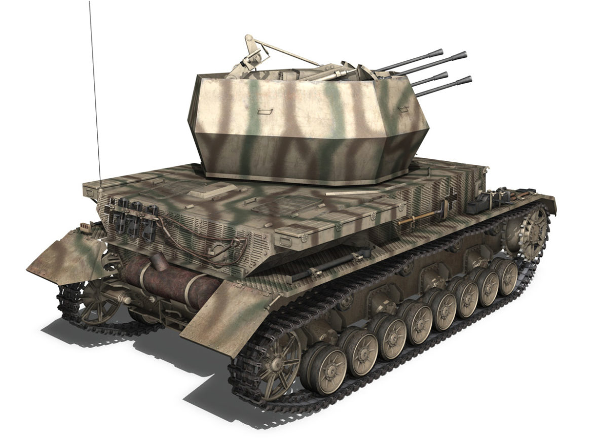 flakpanzer iv – wirbelwind – s.ss-pzabt.102 3d model 3ds fbx lwo lw lws obj c4d 265568