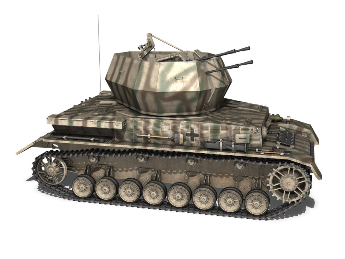 flakpanzer iv – wirbelwind – s.ss-pzabt.102 3d model 3ds fbx lwo lw lws obj c4d 265569