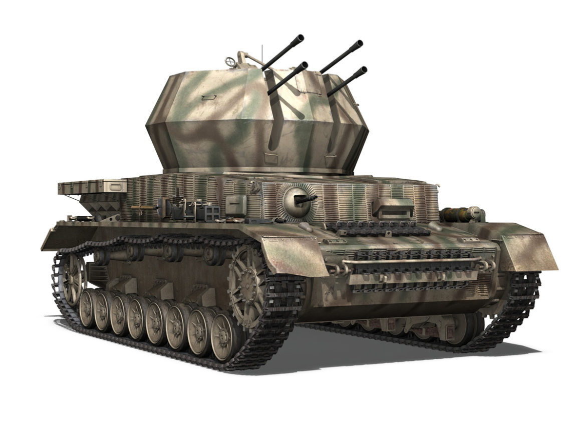 flakpanzer iv – wirbelwind – s.ss-pzabt.102 3d model 3ds fbx lwo lw lws obj c4d 265570
