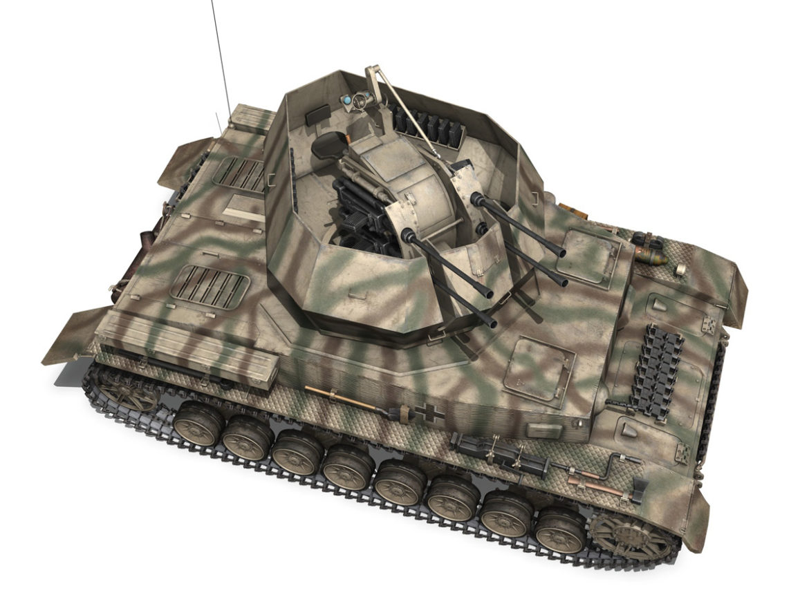 flakpanzer iv – wirbelwind – s.ss-pzabt.102 3d model 3ds fbx lwo lw lws obj c4d 265571