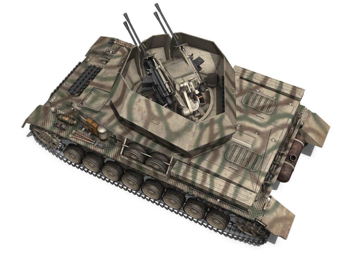 flakpanzer iv – wirbelwind – s.ss-pzabt.102 3d model 3ds fbx lwo lw lws obj c4d 265572