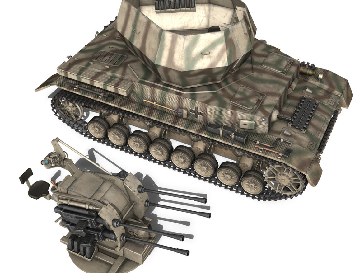 flakpanzer iv – wirbelwind – s.ss-pzabt.102 3d model 3ds fbx lwo lw lws obj c4d 265573