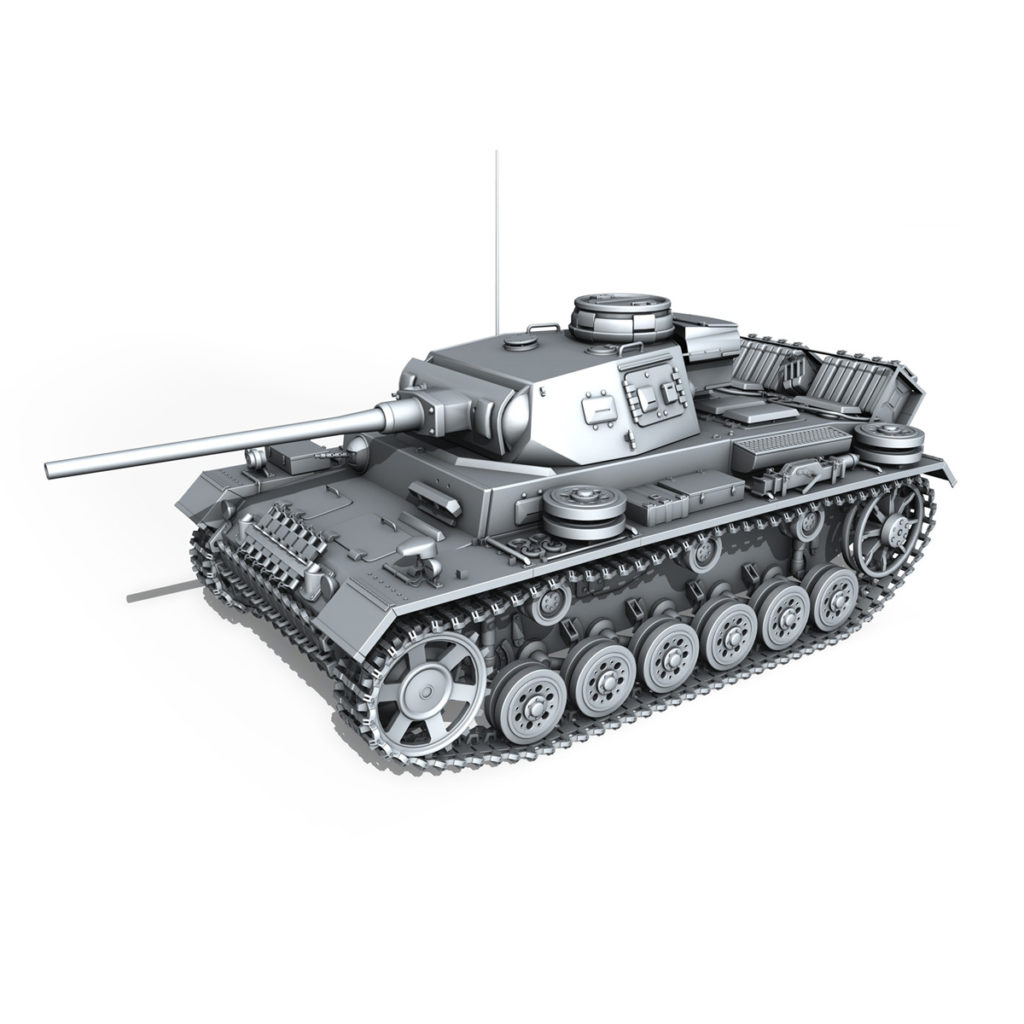 PzKpfw III - Panzerkampfwagen 3 - Ausf.J - DAK - 1 3D Model - FlatPyramid