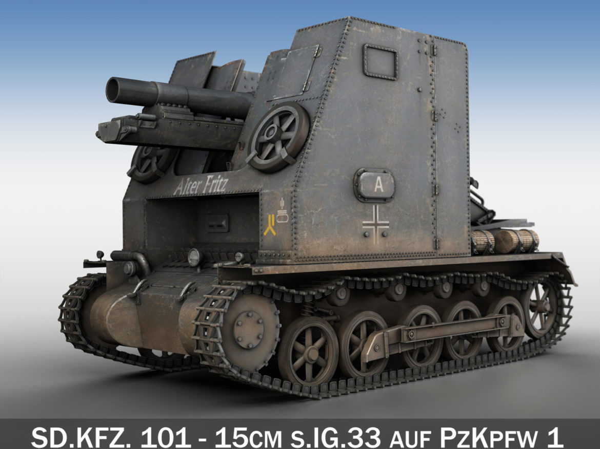 sturmpanzer 1 – bison – alter fritz – 2pzdiv 3d model 3ds fbx lwo lw lws obj c4d 265789