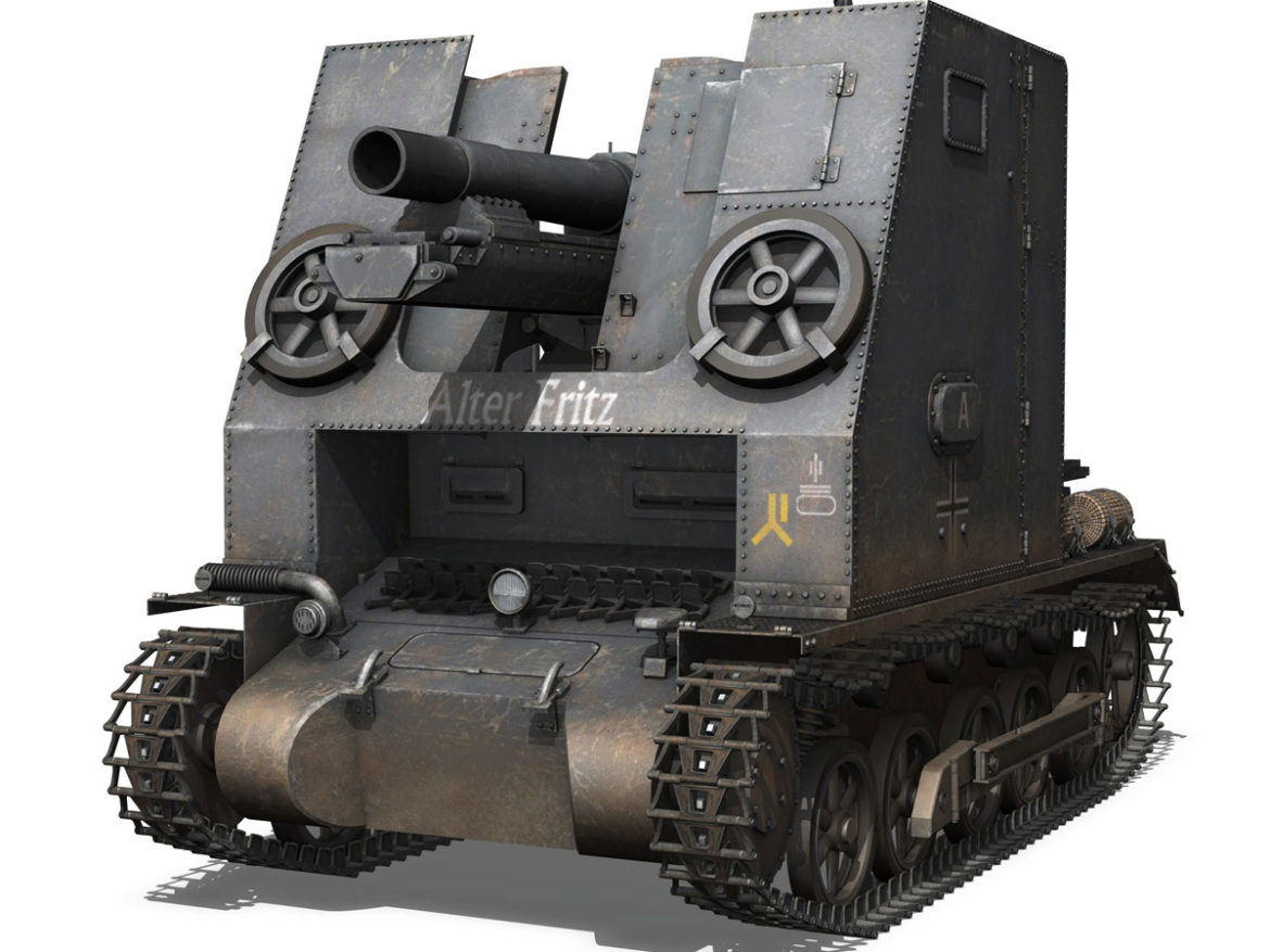 sturmpanzer 1 – bison – alter fritz – 2pzdiv 3d model 3ds fbx lwo lw lws obj c4d 265790