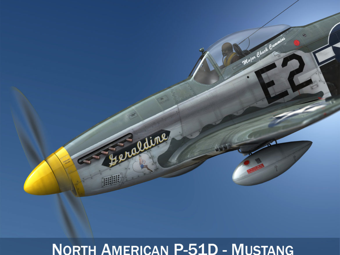 north american p-51d – geraldine 3d model fbx c4d lwo obj 265937