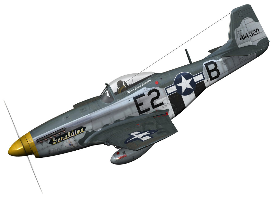north american p-51d – geraldine 3d model fbx c4d lwo obj 265938