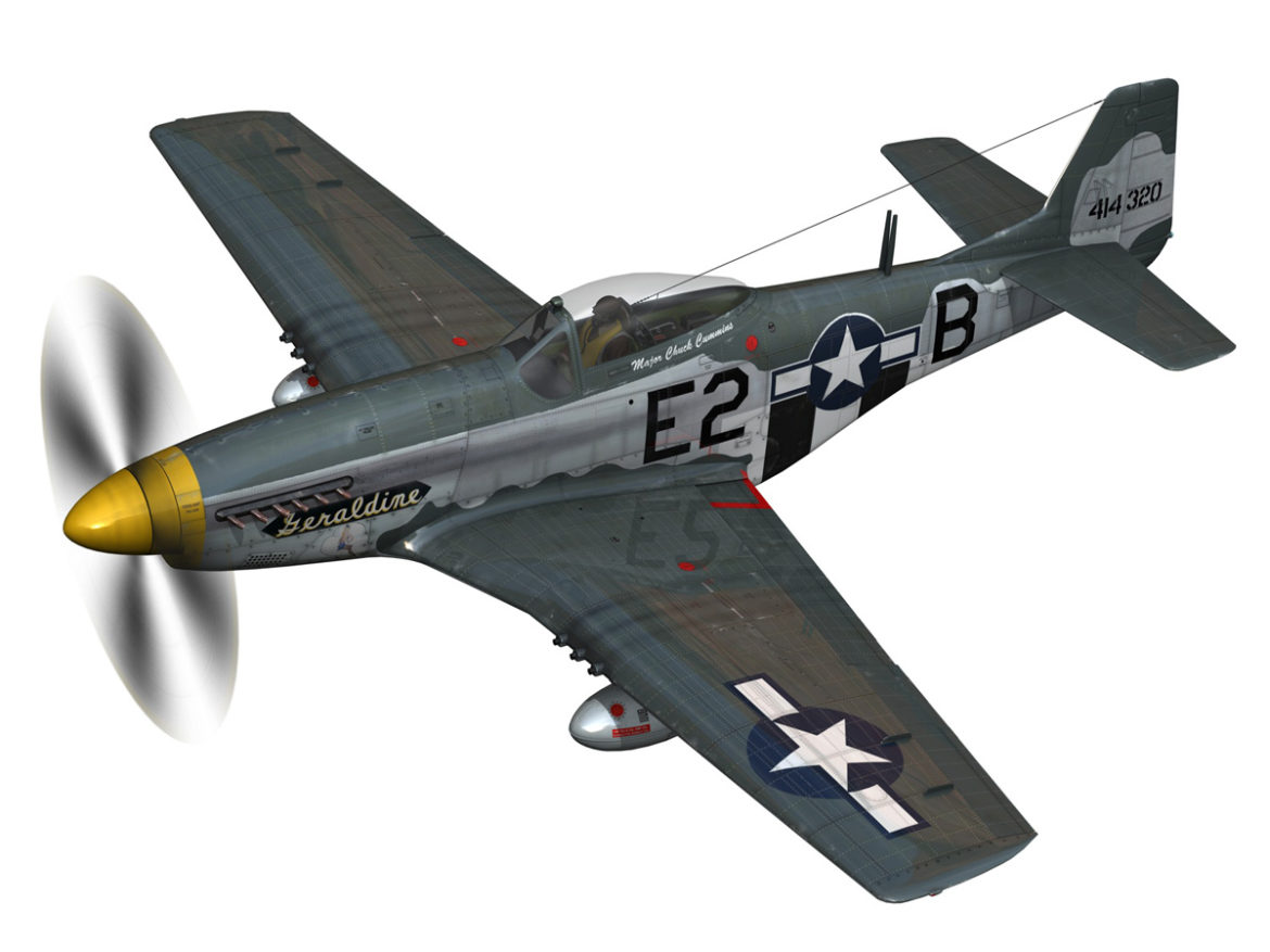 north american p-51d – geraldine 3d model fbx c4d lwo obj 265940