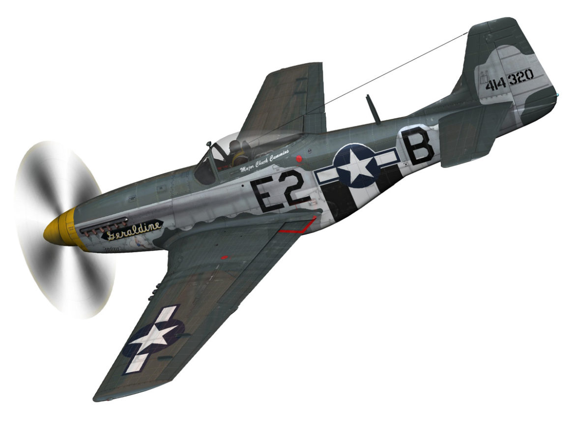 north american p-51d – geraldine 3d model fbx c4d lwo obj 265941