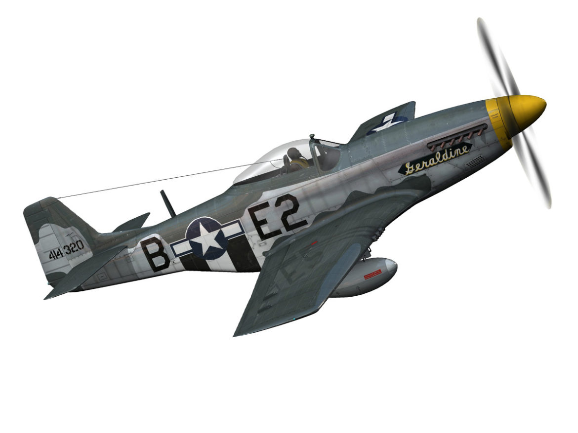 north american p-51d – geraldine 3d model fbx c4d lwo obj 265943