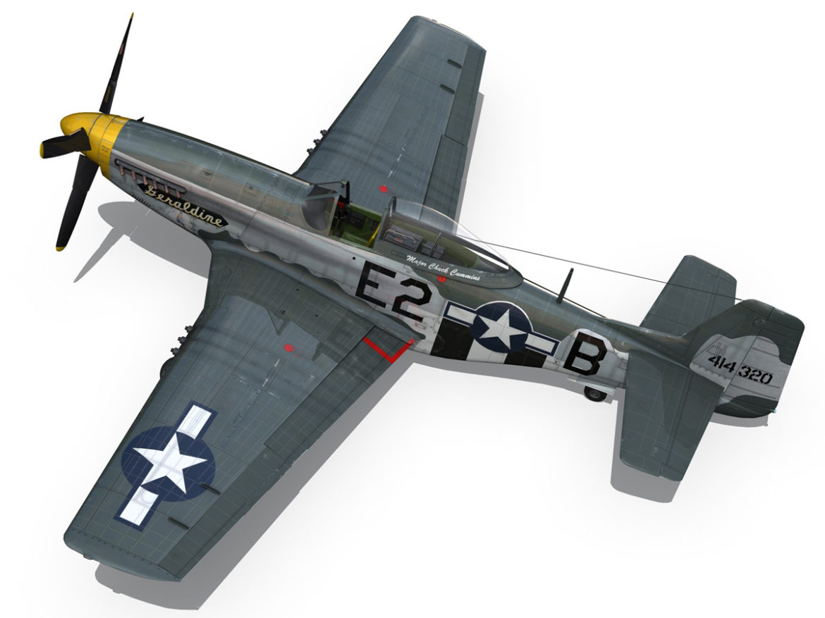 north american p-51d – geraldine 3d model fbx c4d lwo obj 265947