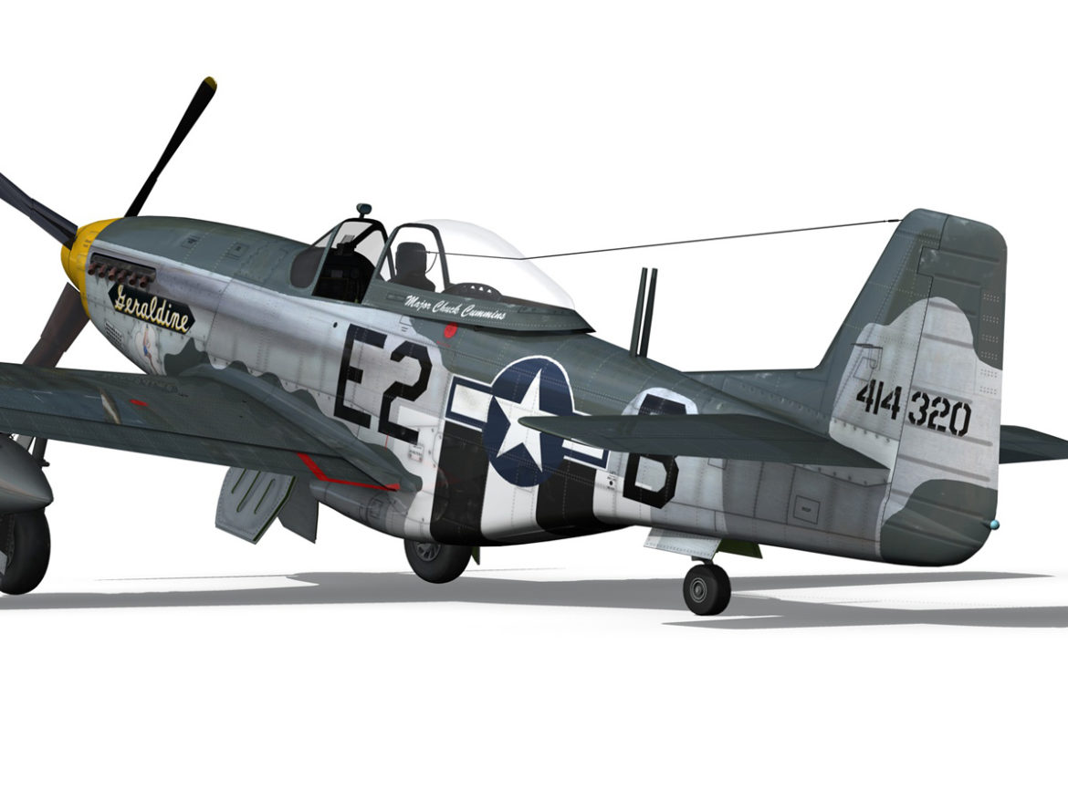 north american p-51d – geraldine 3d model fbx c4d lwo obj 265948